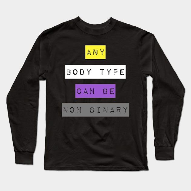 Non Binary Awareness, LGBTQ Pride, ENBY Long Sleeve T-Shirt by KultureinDeezign